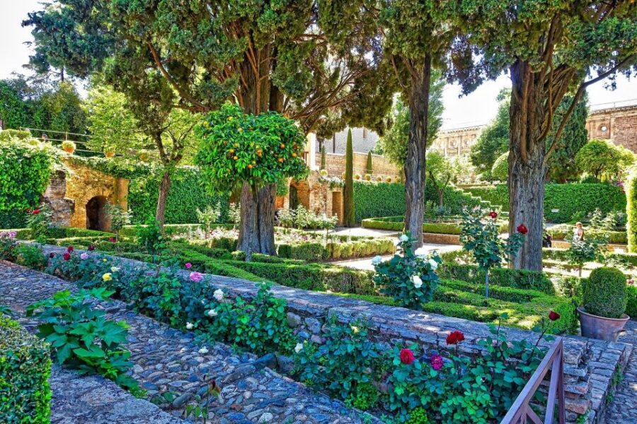 Alhambra's Gardens: Generalife, Partal, Alcazaba, & Carlos V - Entering the Alhambra zone from Pabellón de Acceso