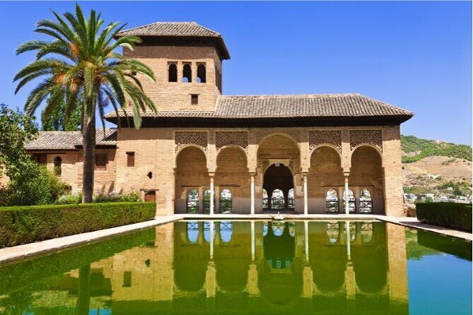 Guided tour to Alhambra with Generalife, Alcazaba and Carlos V - Palacio El Partal: the portico, pool, and final garden feel